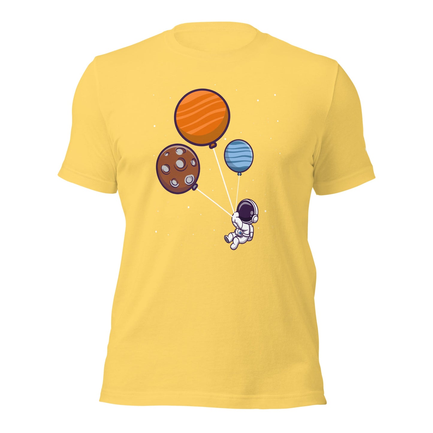 Astronaut with Balloons in Space - Unisex T-shirt by DarkByteGear