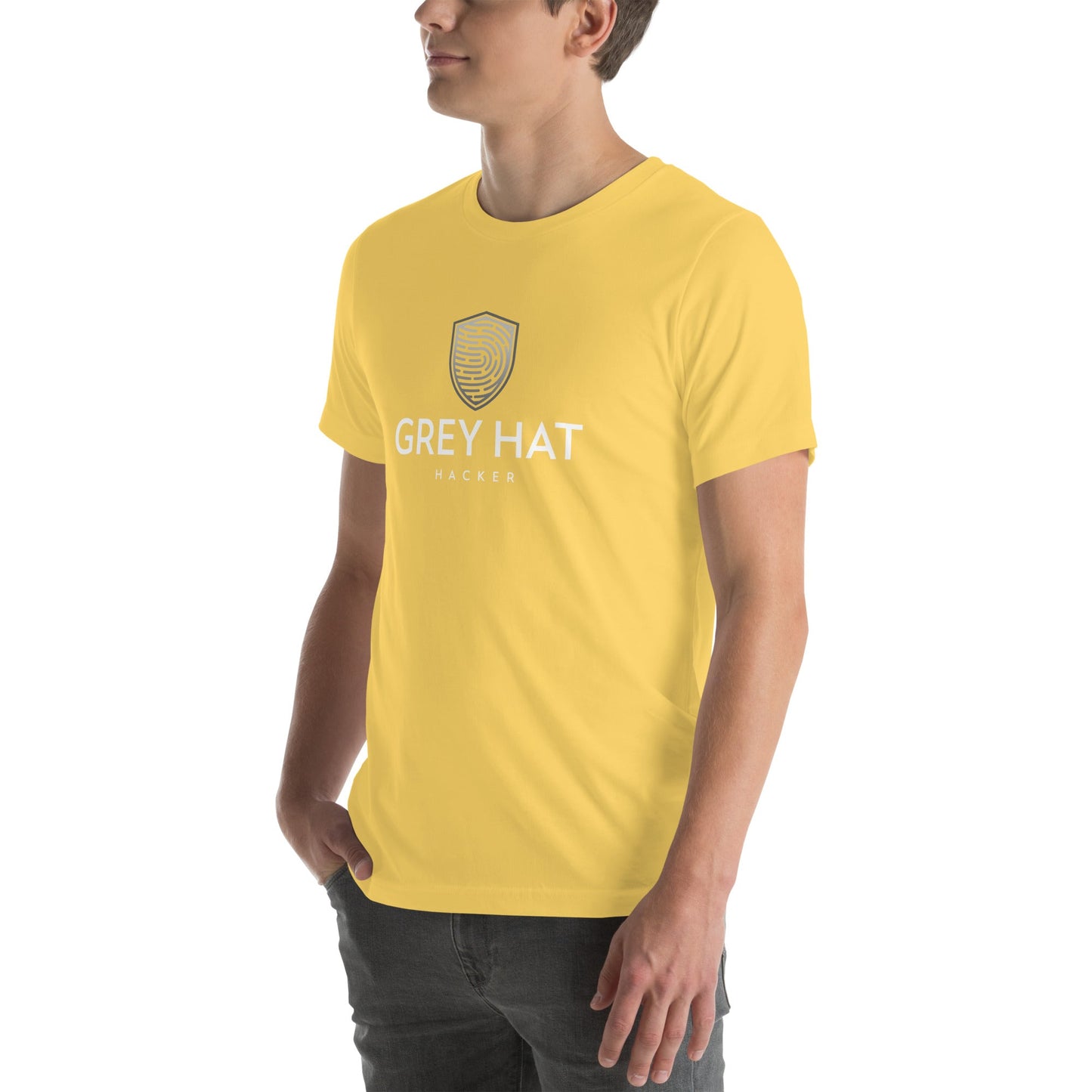 Grey Hat Hacker - Short-Sleeve Unisex T-Shirt by DarkByteGear