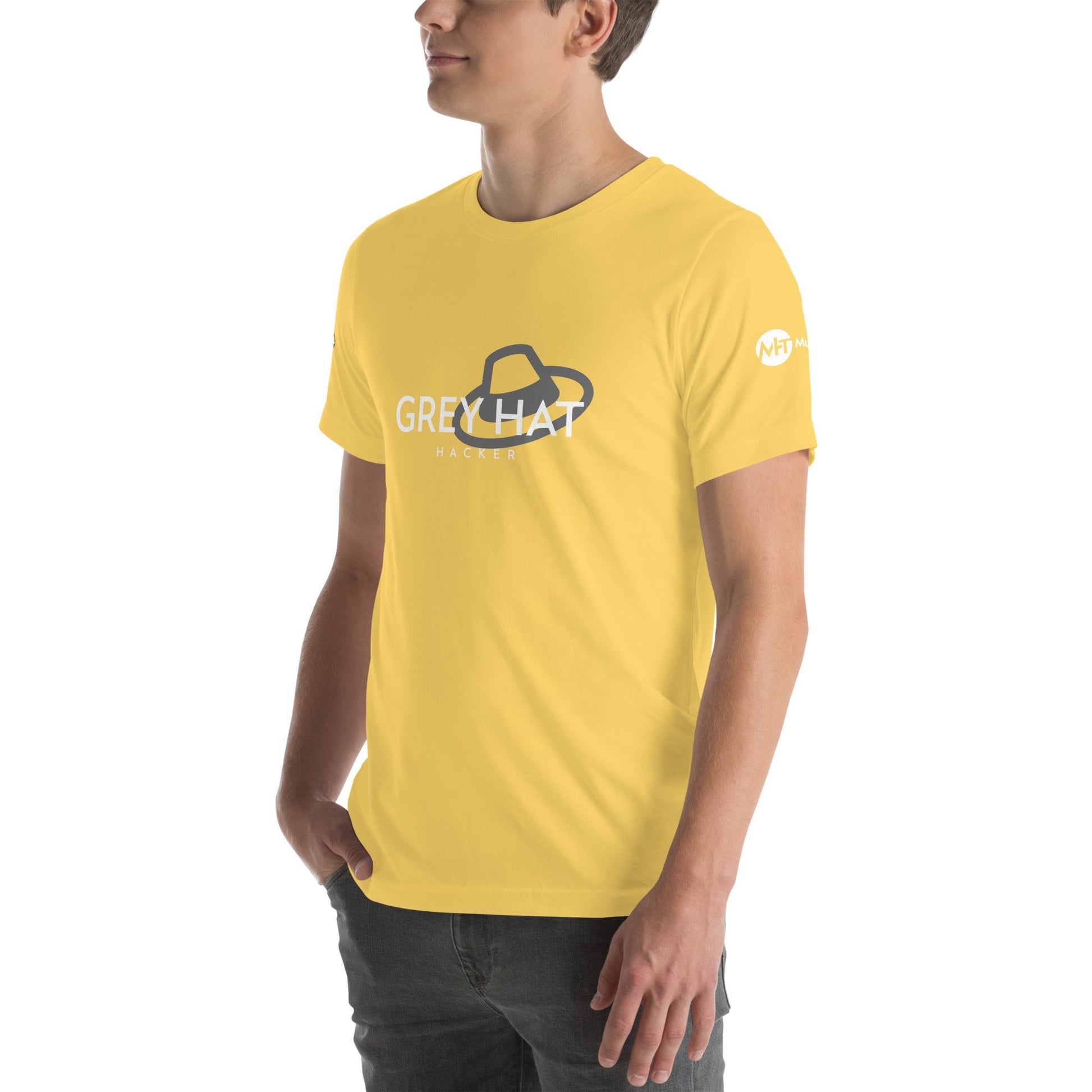Grey Hat Hacker - Short-Sleeve Unisex T-Shirt by DarkByteGear