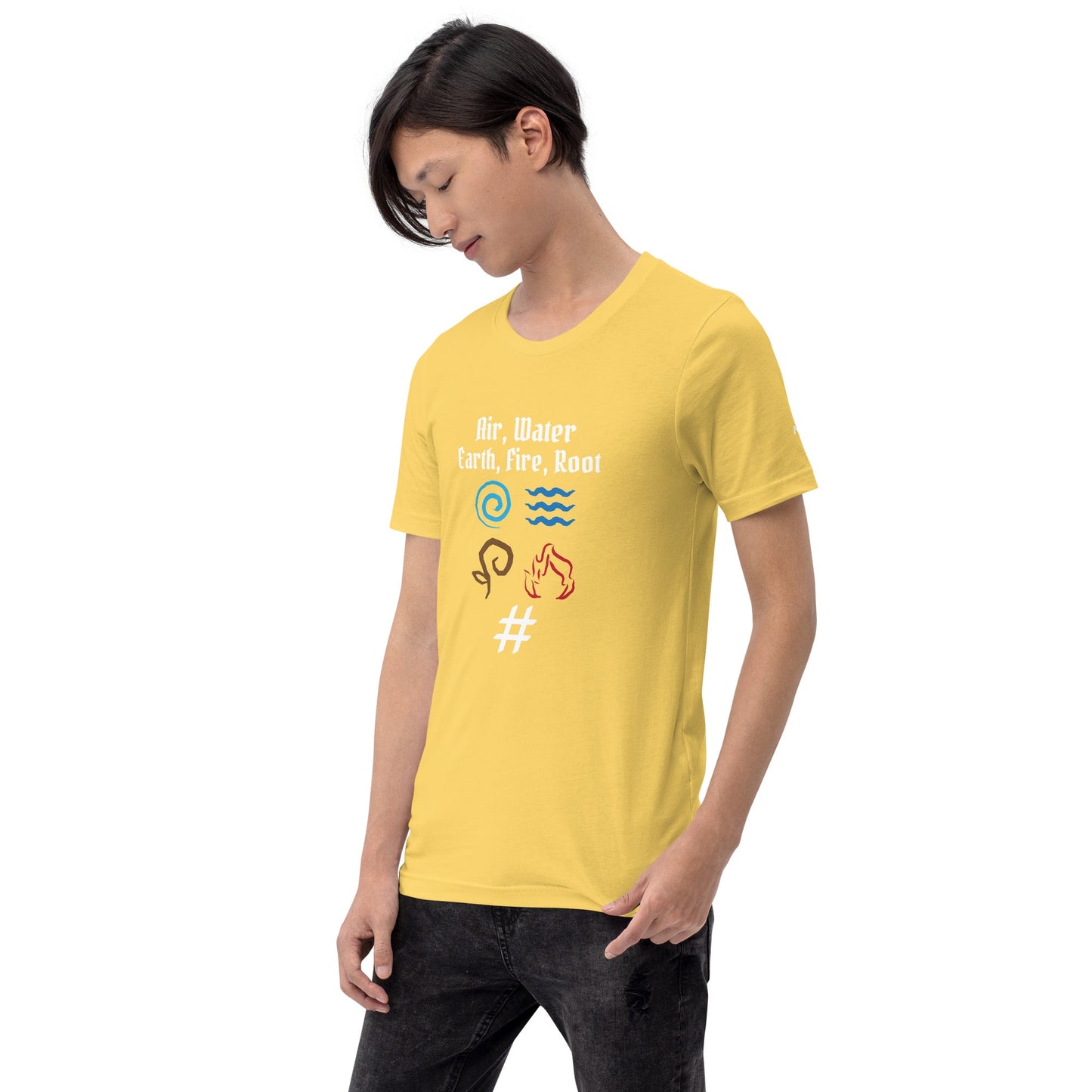 Air, Water, Earth, Fire, Root - Unisex t-shirt by DarkByteGear