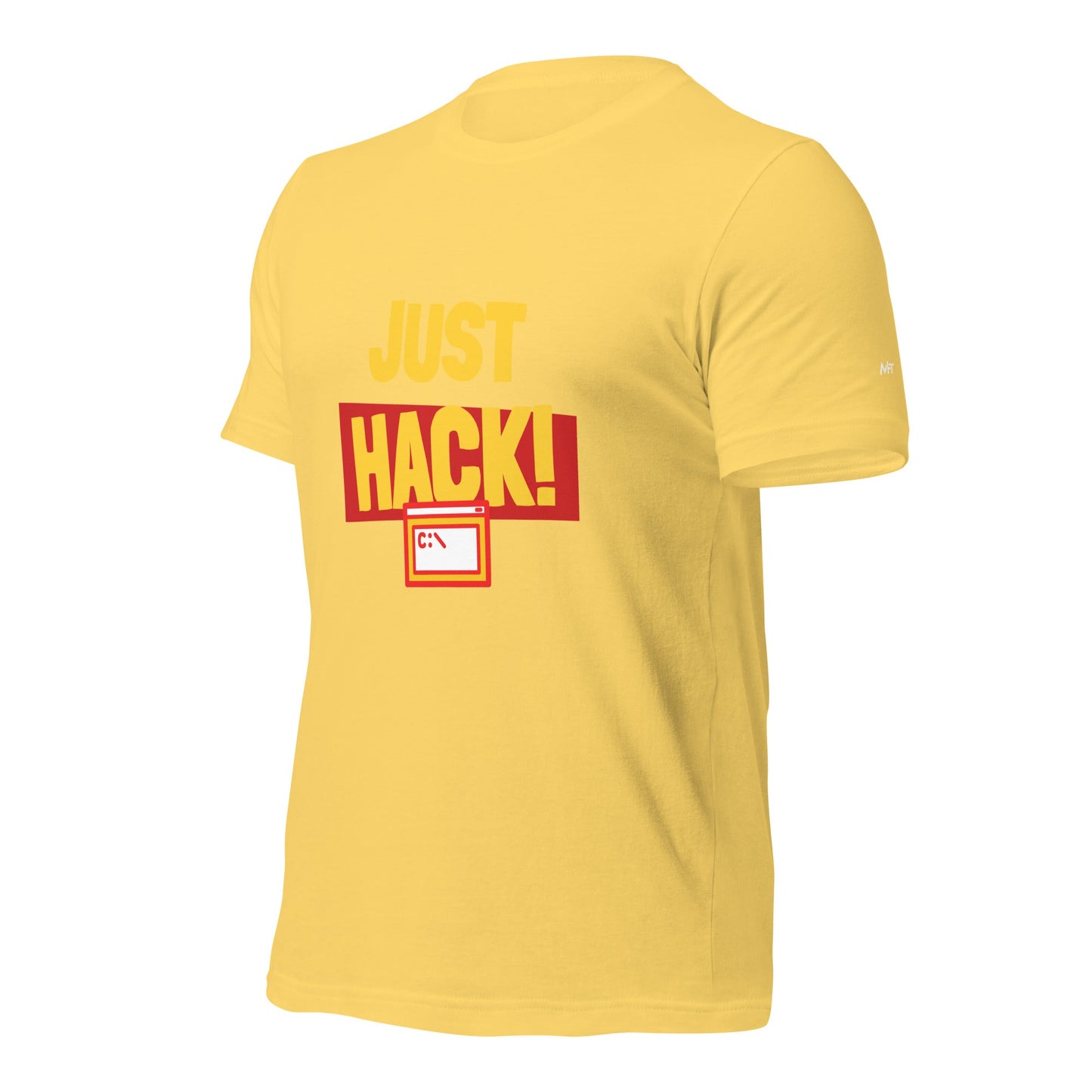 Just Hack (Yellow Text) - Unisex t-shirt by DarkByteGear