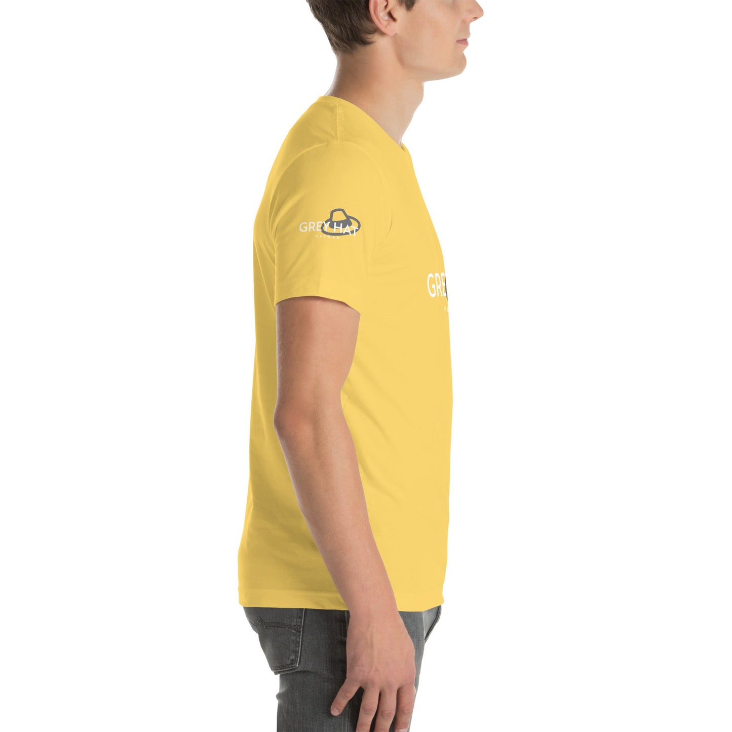 Grey Hat Hacker - Short-Sleeve Unisex T-Shirt by DarkByteGear