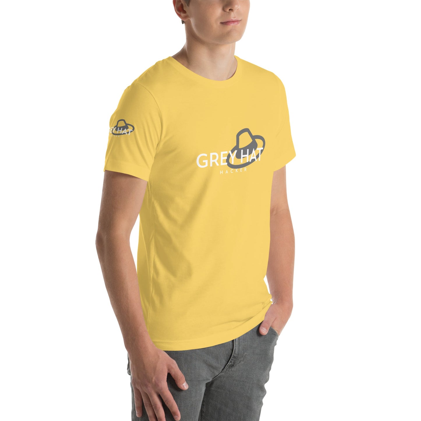 Grey Hat Hacker - Short-Sleeve Unisex T-Shirt by DarkByteGear