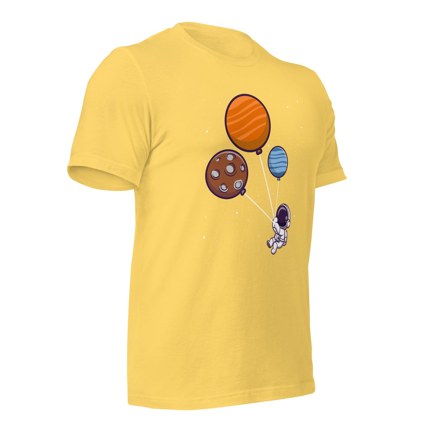 Astronaut with Balloons in Space - Unisex T-shirt by DarkByteGear