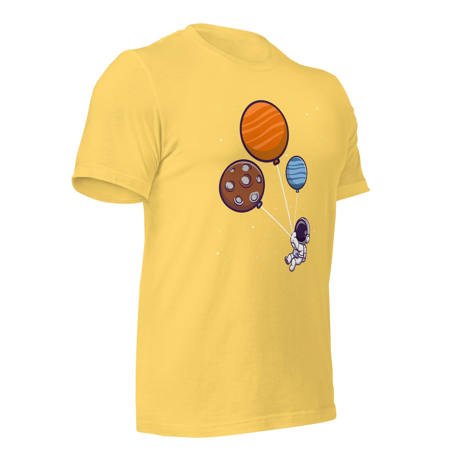 Astronaut with Balloons in Space - Unisex T-shirt by DarkByteGear