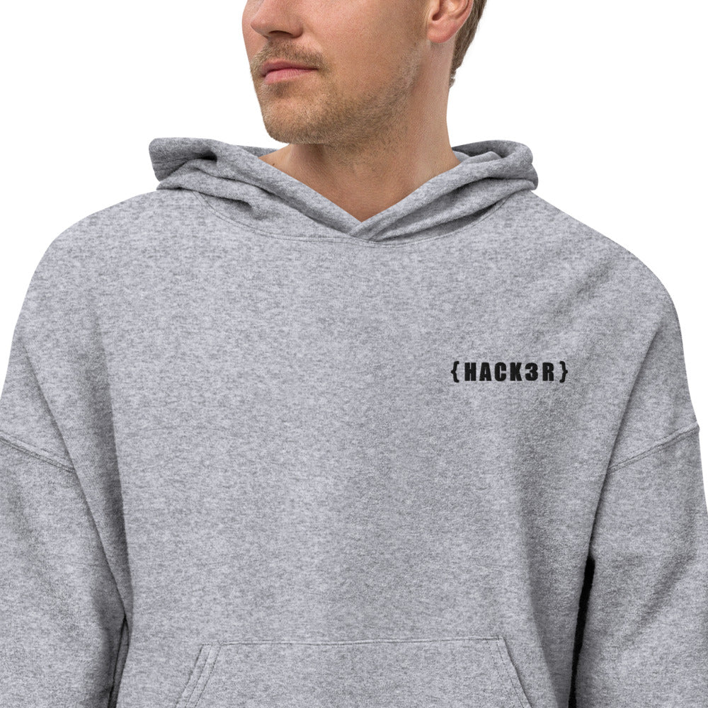Hack3r - Unisex Sueded Fleece Hoodie by DarkByteGear