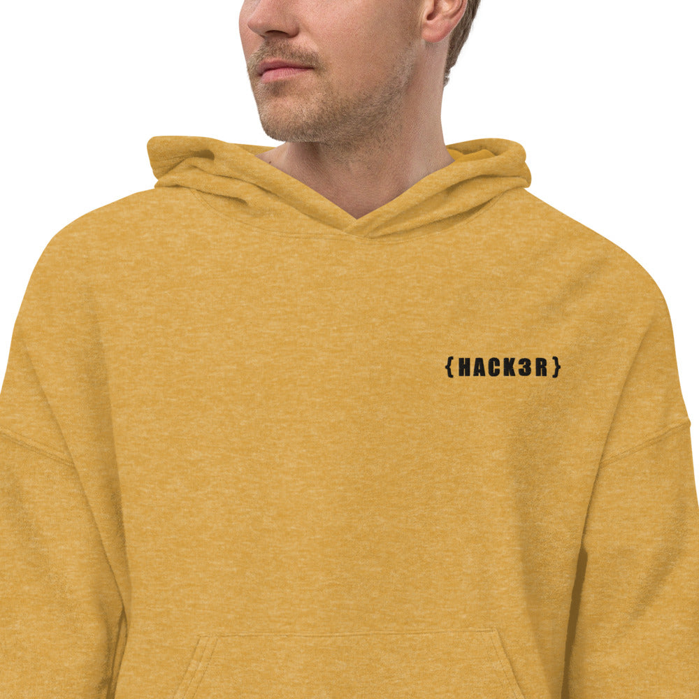 Hack3r - Unisex Sueded Fleece Hoodie by DarkByteGear