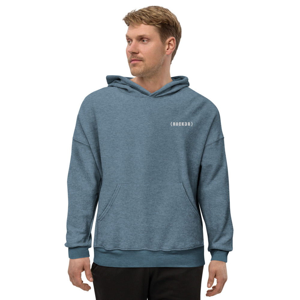 Hack3r - Unisex Sueded Fleece Hoodie by DarkByteGear