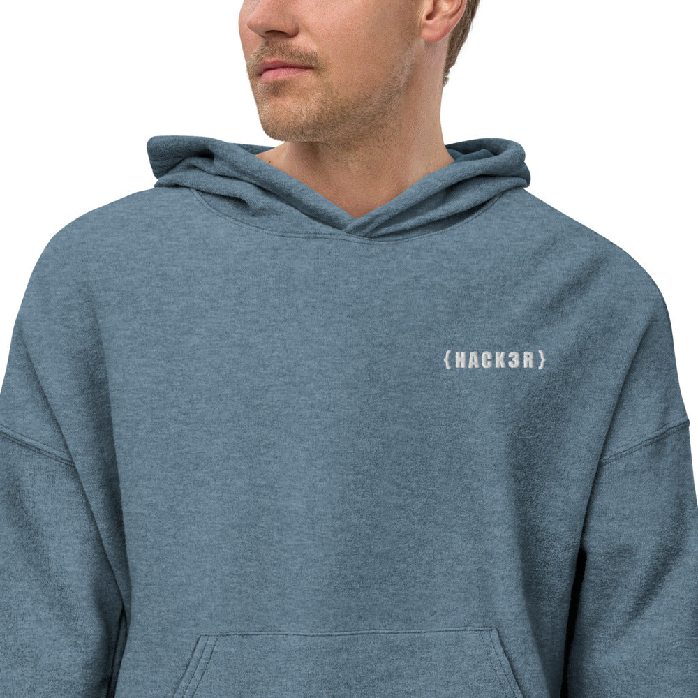 Hack3r - Unisex Sueded Fleece Hoodie by DarkByteGear