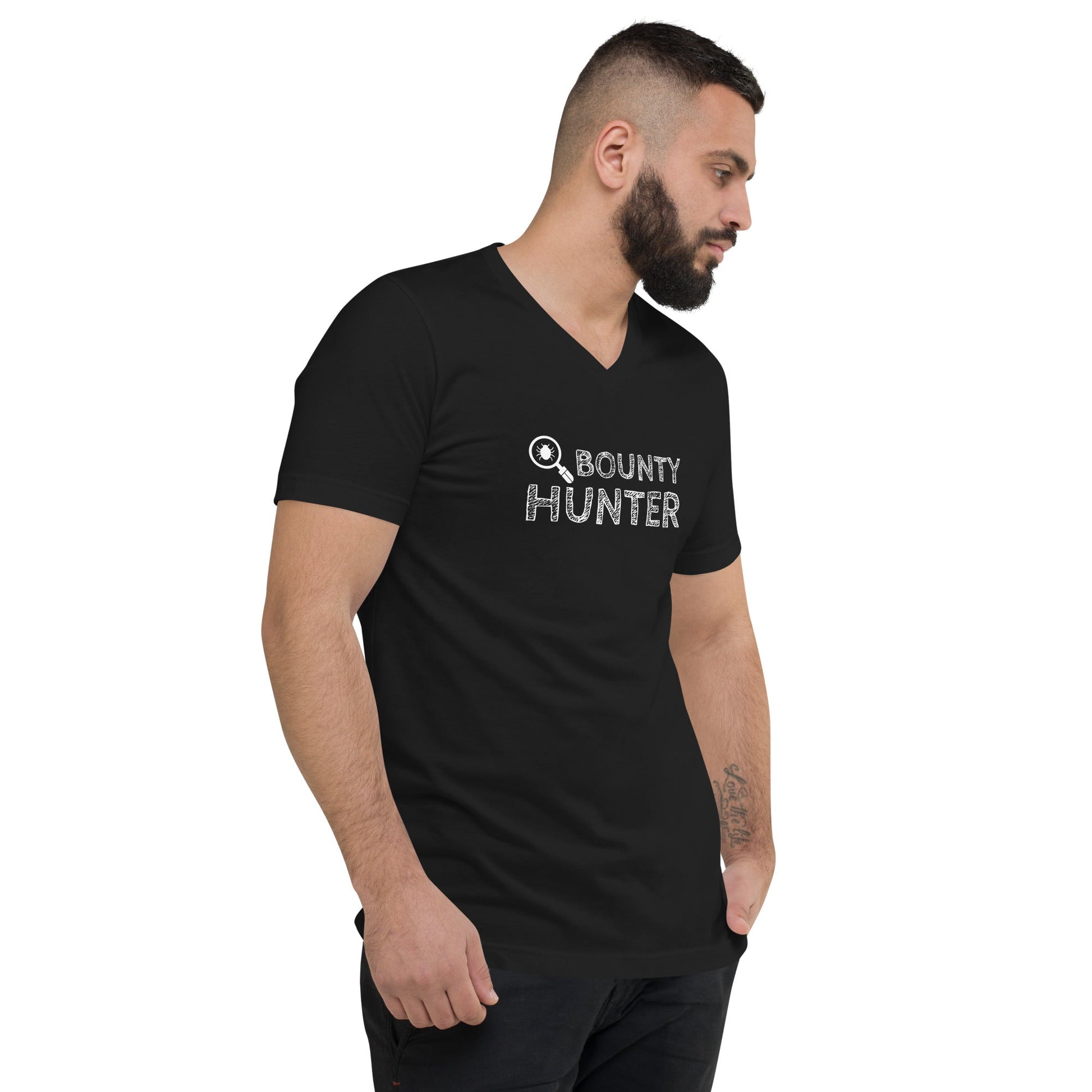 Bug bounty hunter - Unisex Short Sleeve V-Neck T-Shirt by DarkByteGear