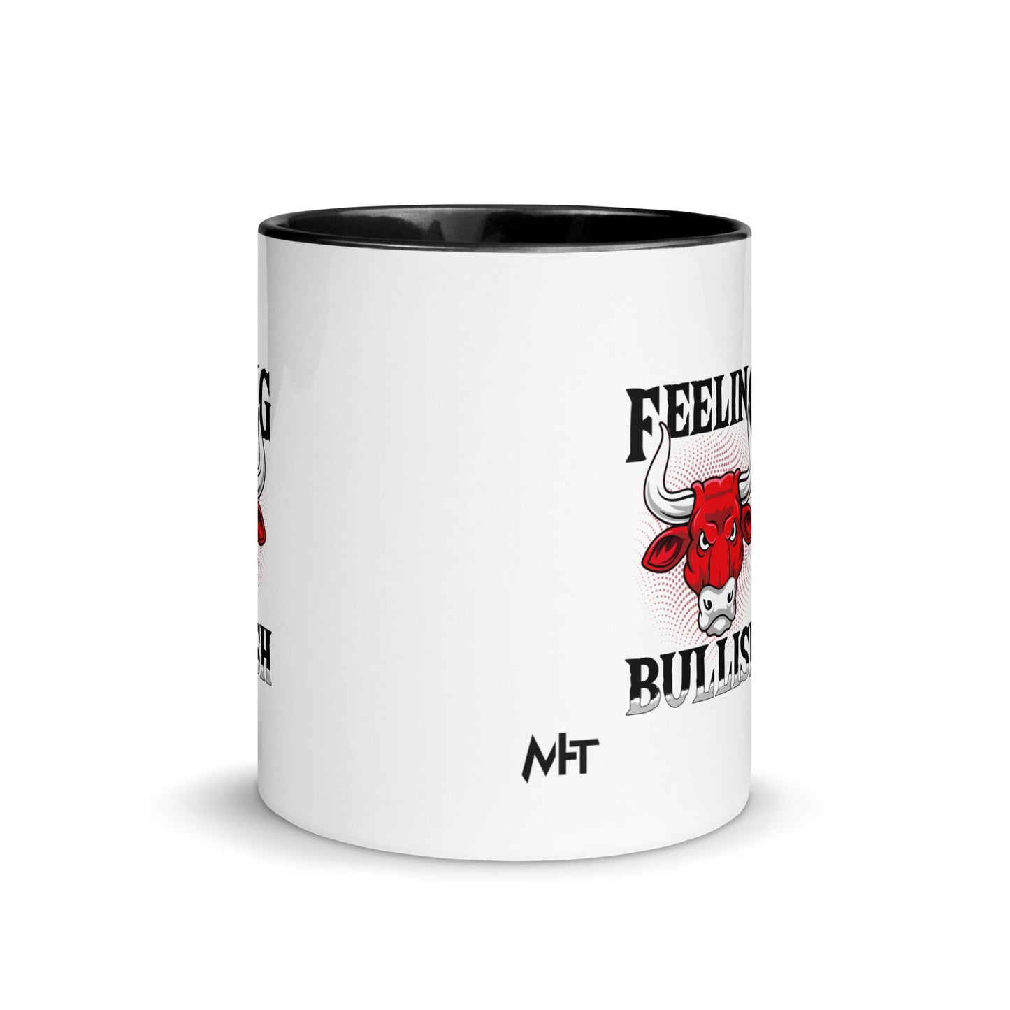 Feeling Bullish in Dark Text - Mug with Color Inside by DarkByteGear