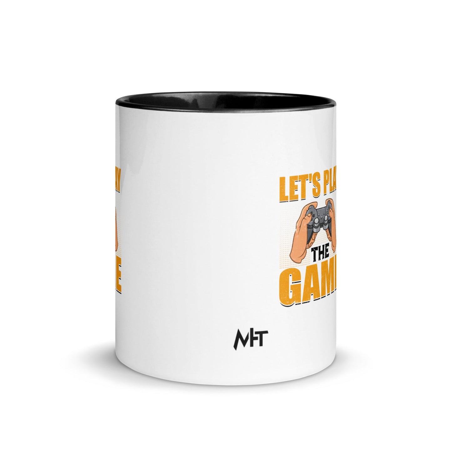 Let's Play the Game in Dark Text - Mug with Color Inside by DarkByteGear
