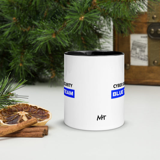 Cyber Security Blue Team V9 - Mug with Color Inside by DarkByteGear