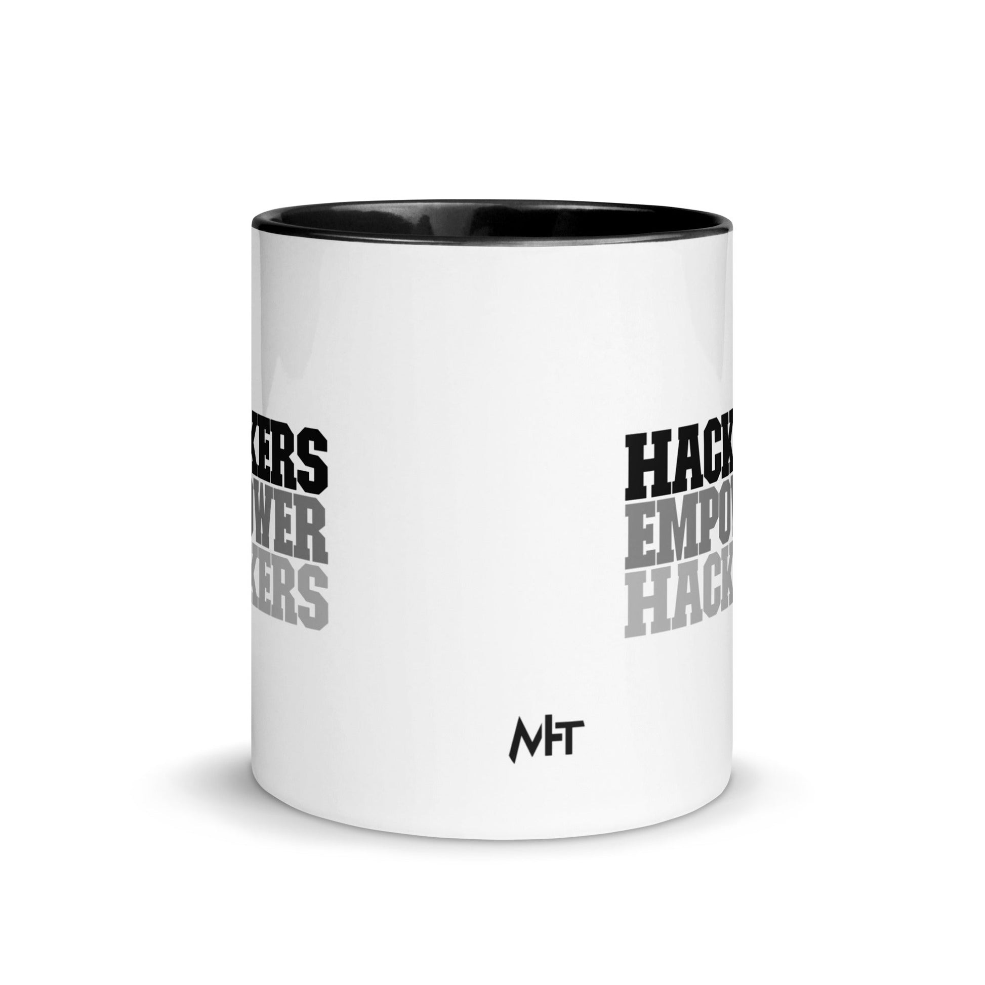 Hackers Empower Hackers V2 - Mug with Color Inside by DarkByteGear