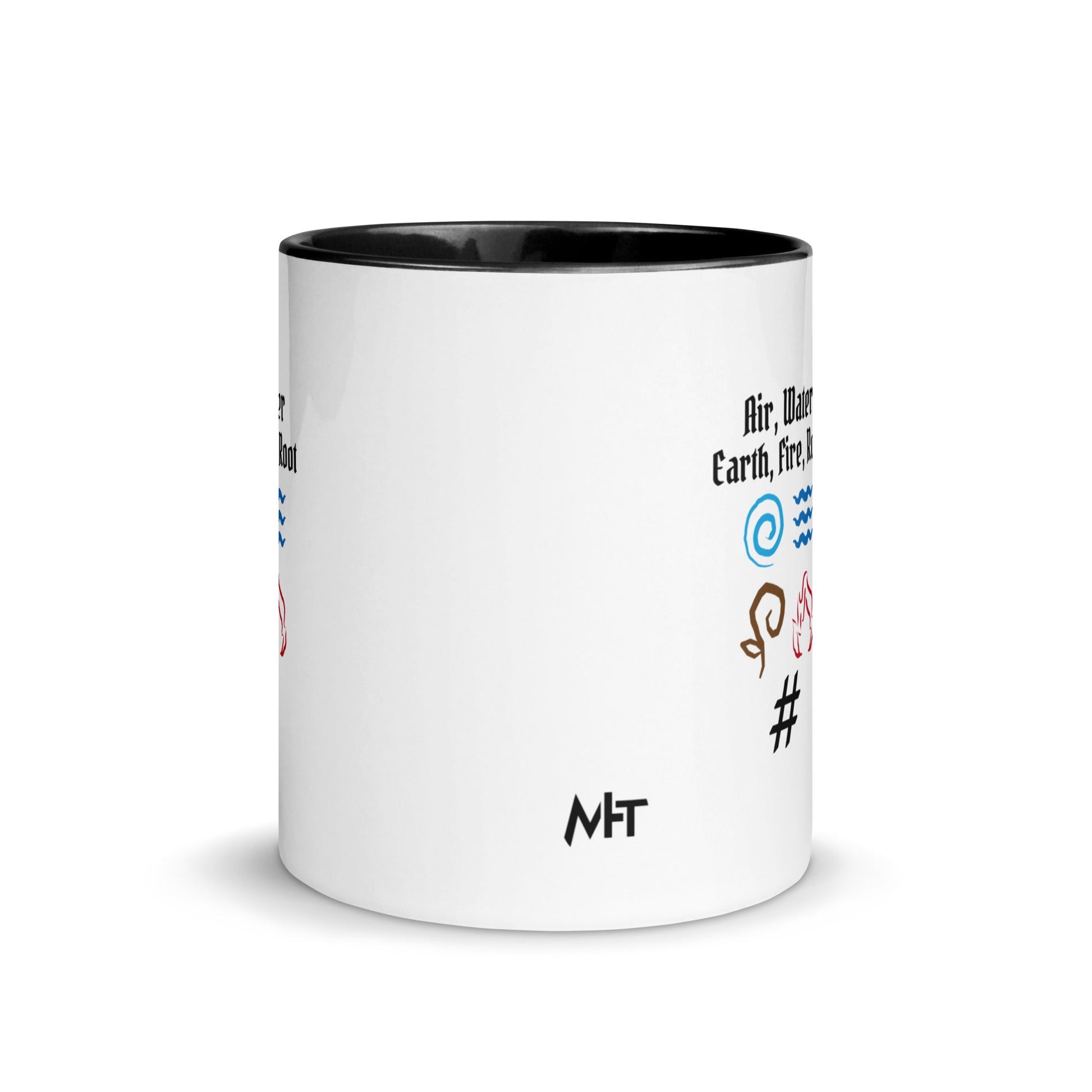 Air, Water, Earth, Fire, Root - Mug with Color Inside by DarkByteGear