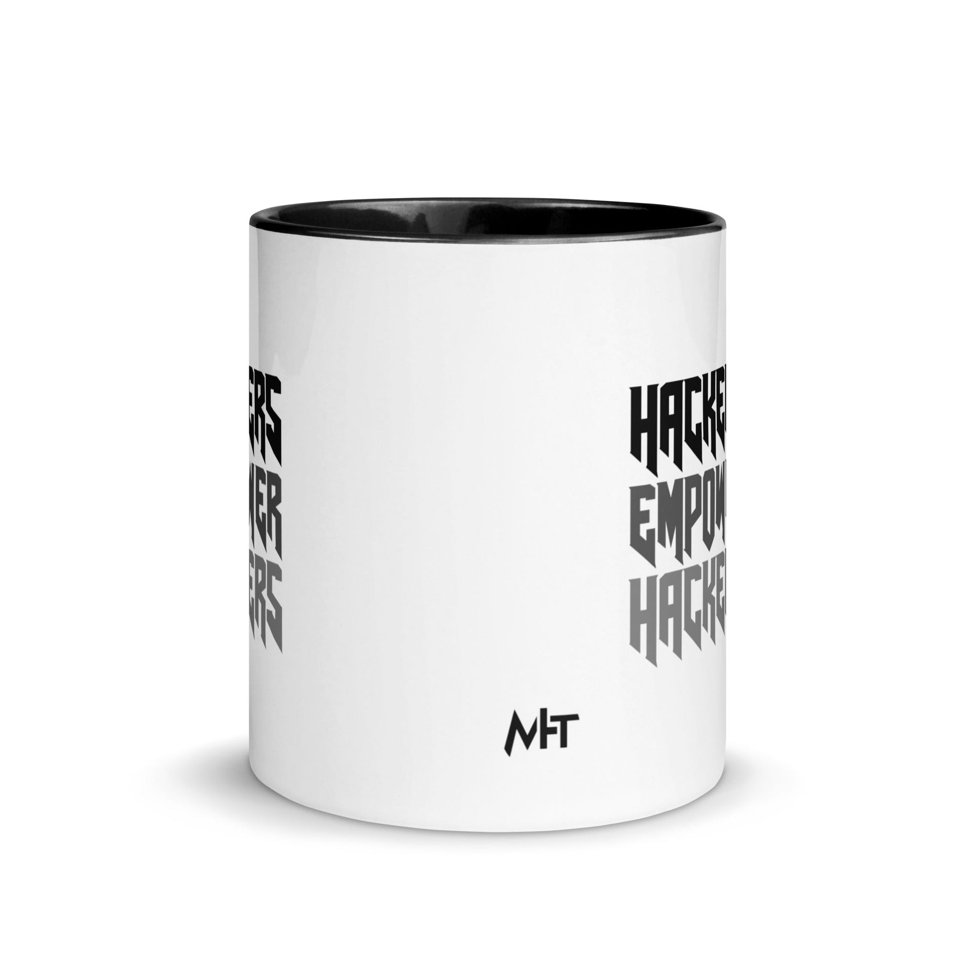 Hackers Empower Hackers V4 - Mug with Color Inside by DarkByteGear