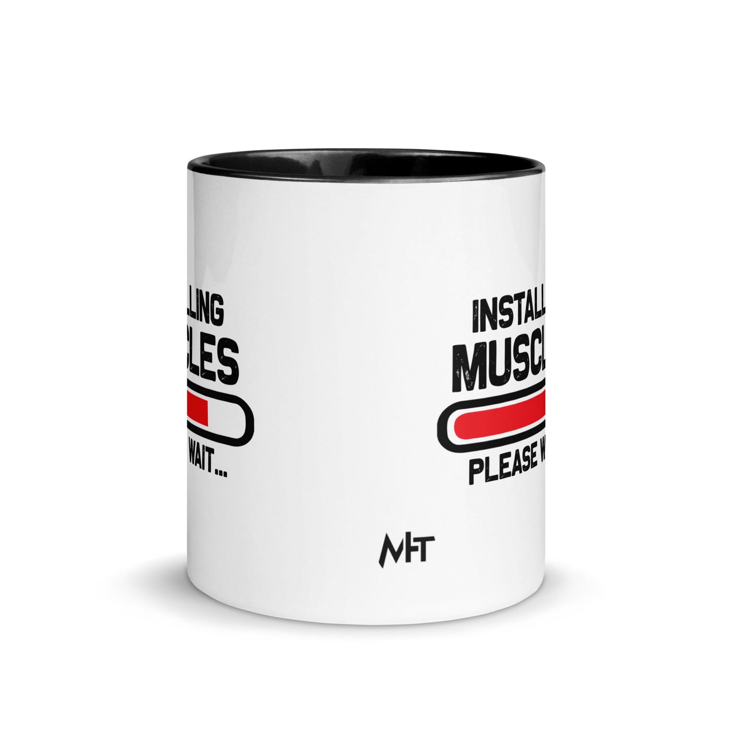 Installing Muscles Please Wait.... - Mug with Color Inside by DarkByteGear