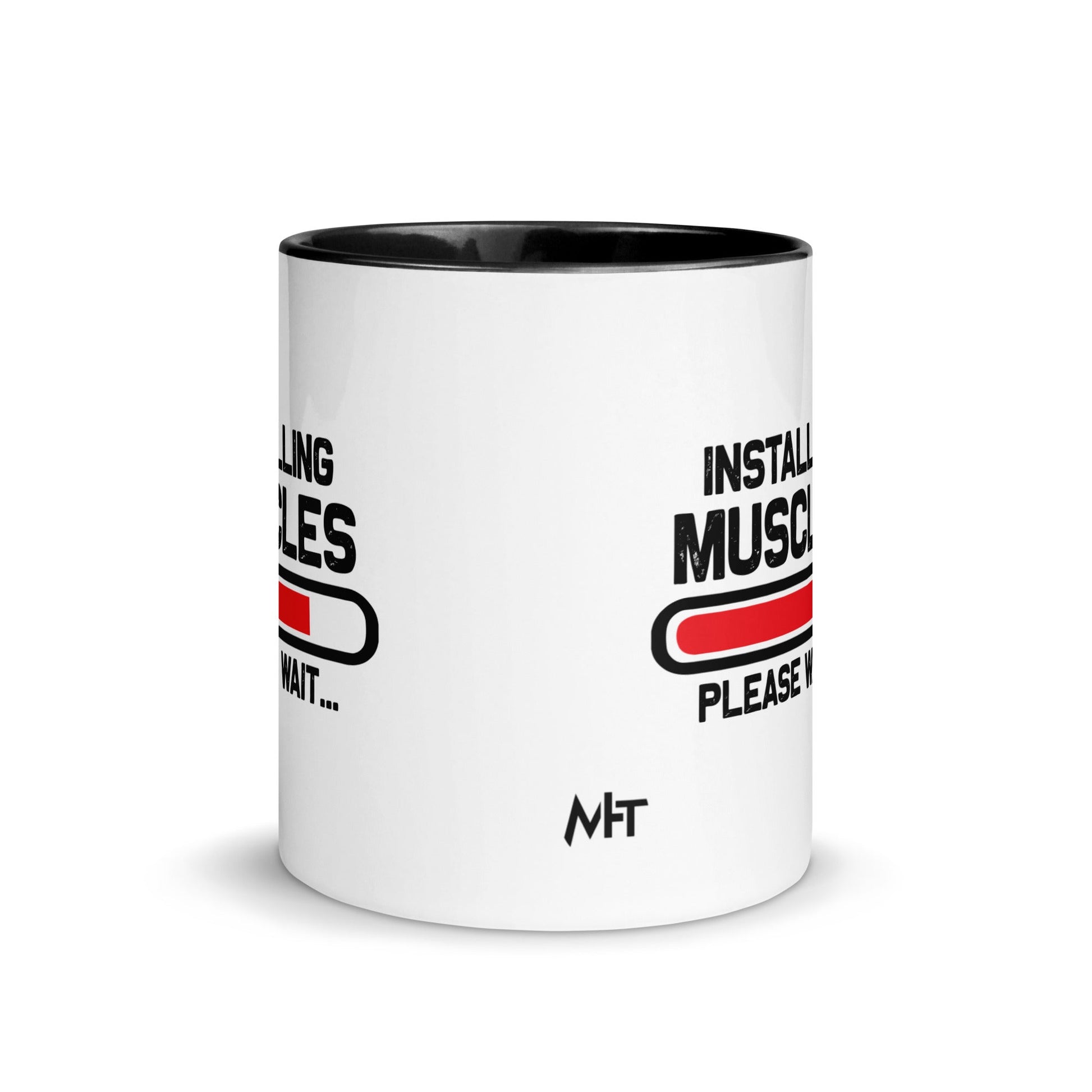 Installing Muscles Please Wait.... - Mug with Color Inside by DarkByteGear