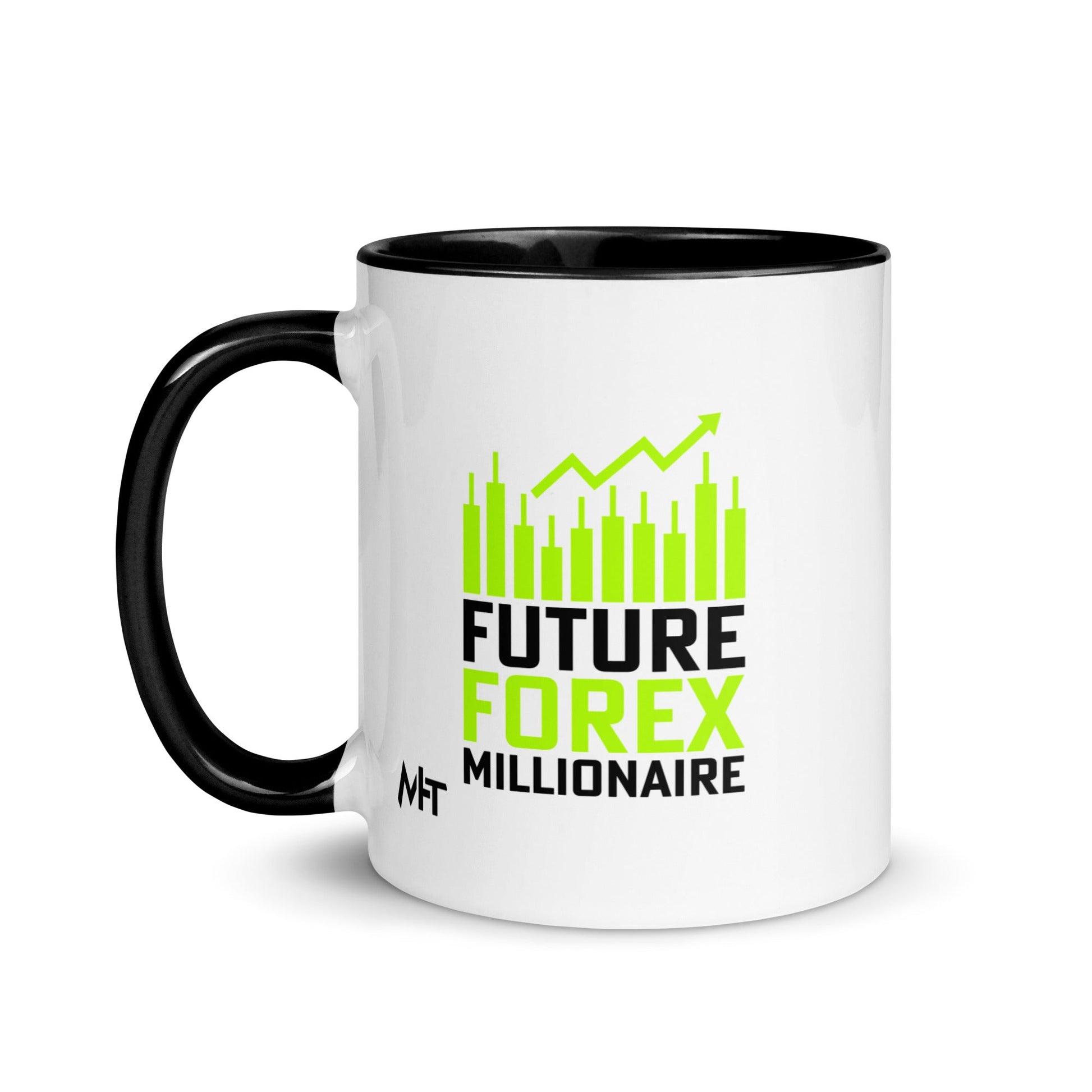 Future Forex Millionaire in Dark Text - Mug with Color Inside by DarkByteGear