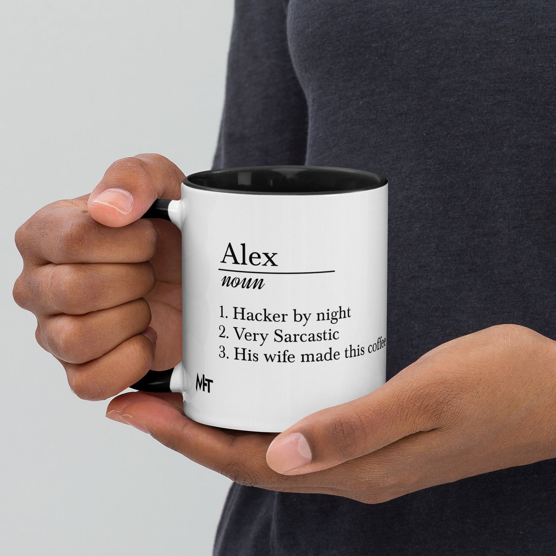 Personalized Name Definition Gifts Ideas - Mug with Color Inside by DarkByteGear