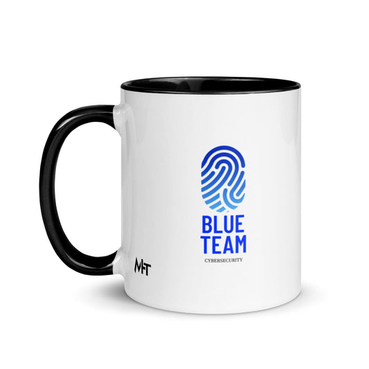 Cyber Security Blue Team V2 - Mug with Color Inside by DarkByteGear