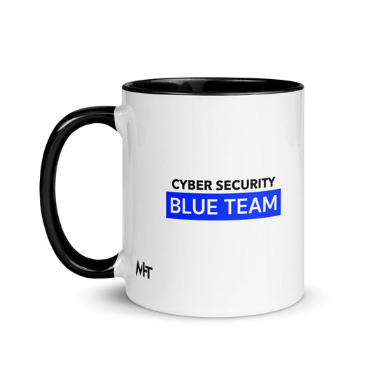 Cyber Security Blue Team V7 - Mug with Color Inside by DarkByteGear