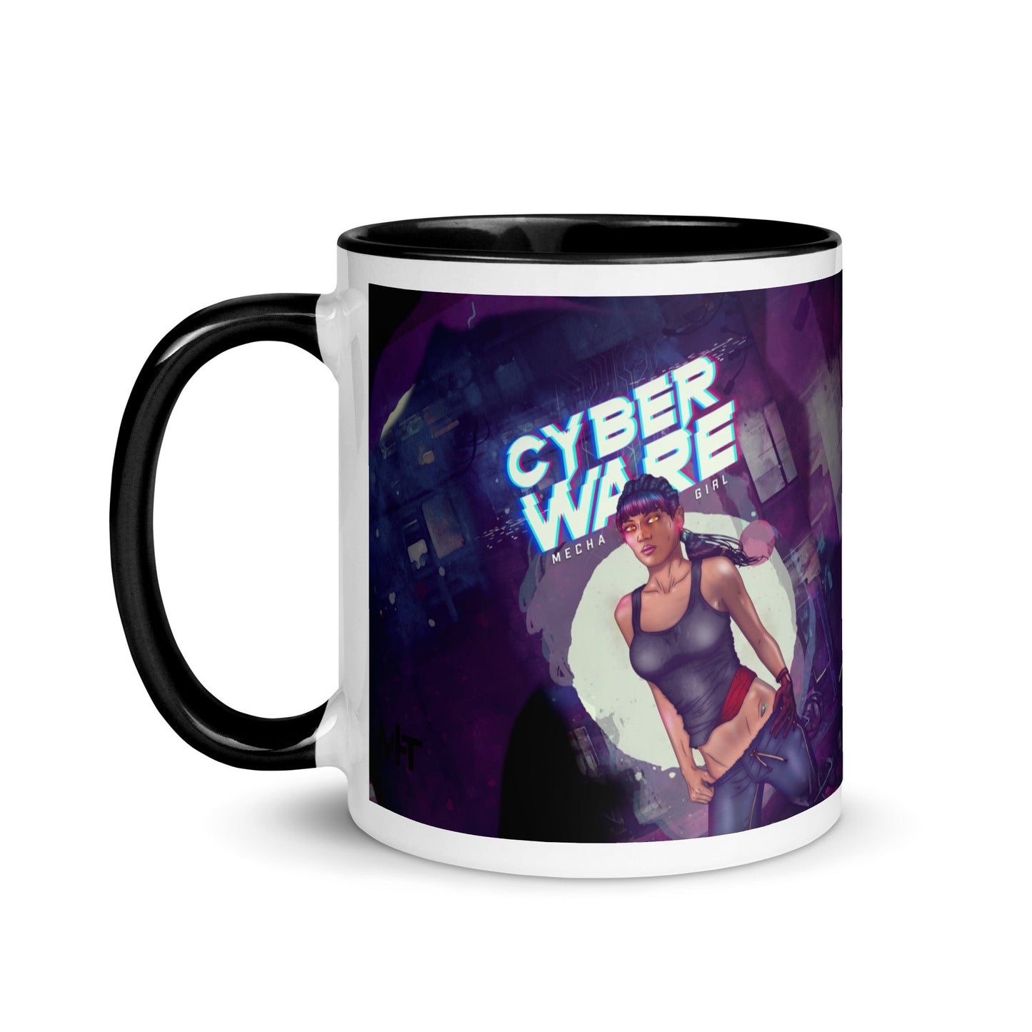 Cyberware Mecha Girl - Mug with Color Inside by DarkByteGear