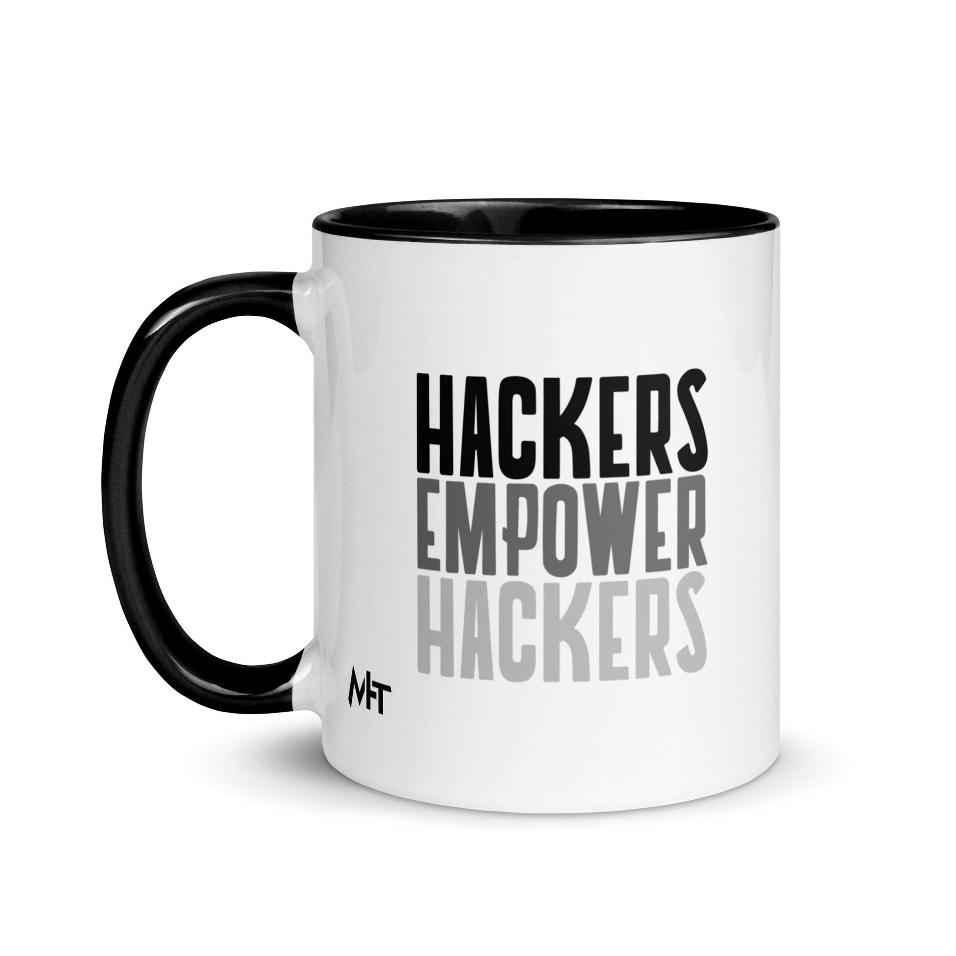 Hackers Empower Hackers - Mug with Color Inside by DarkByteGear