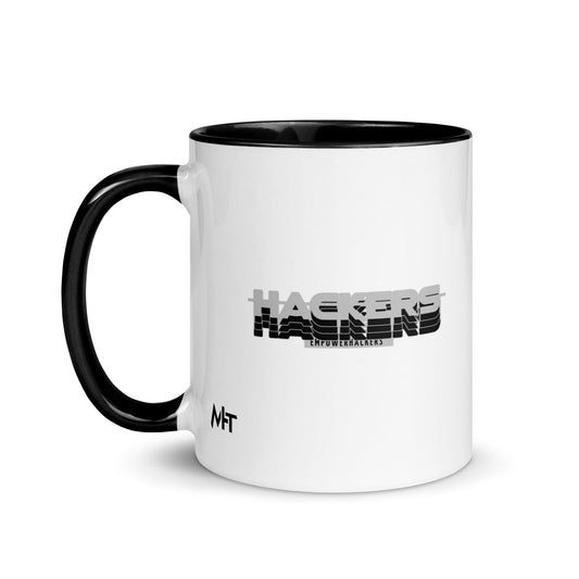 Hackers Empower Hackers V3 - Mug with Color Inside by DarkByteGear