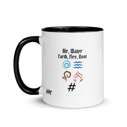 Air, Water, Earth, Fire, Root - Mug with Color Inside by DarkByteGear