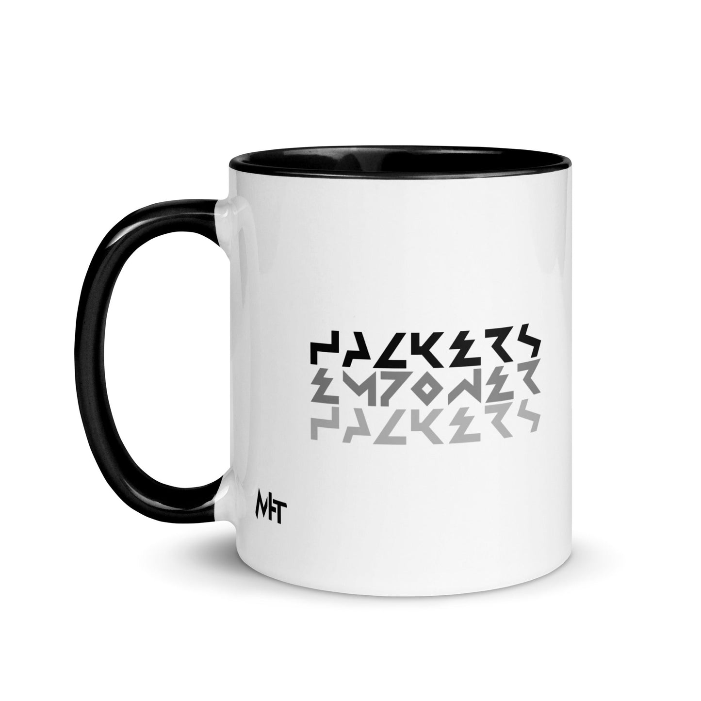Hackers Empower Hackers V4 - Mug with Color Inside by DarkByteGear