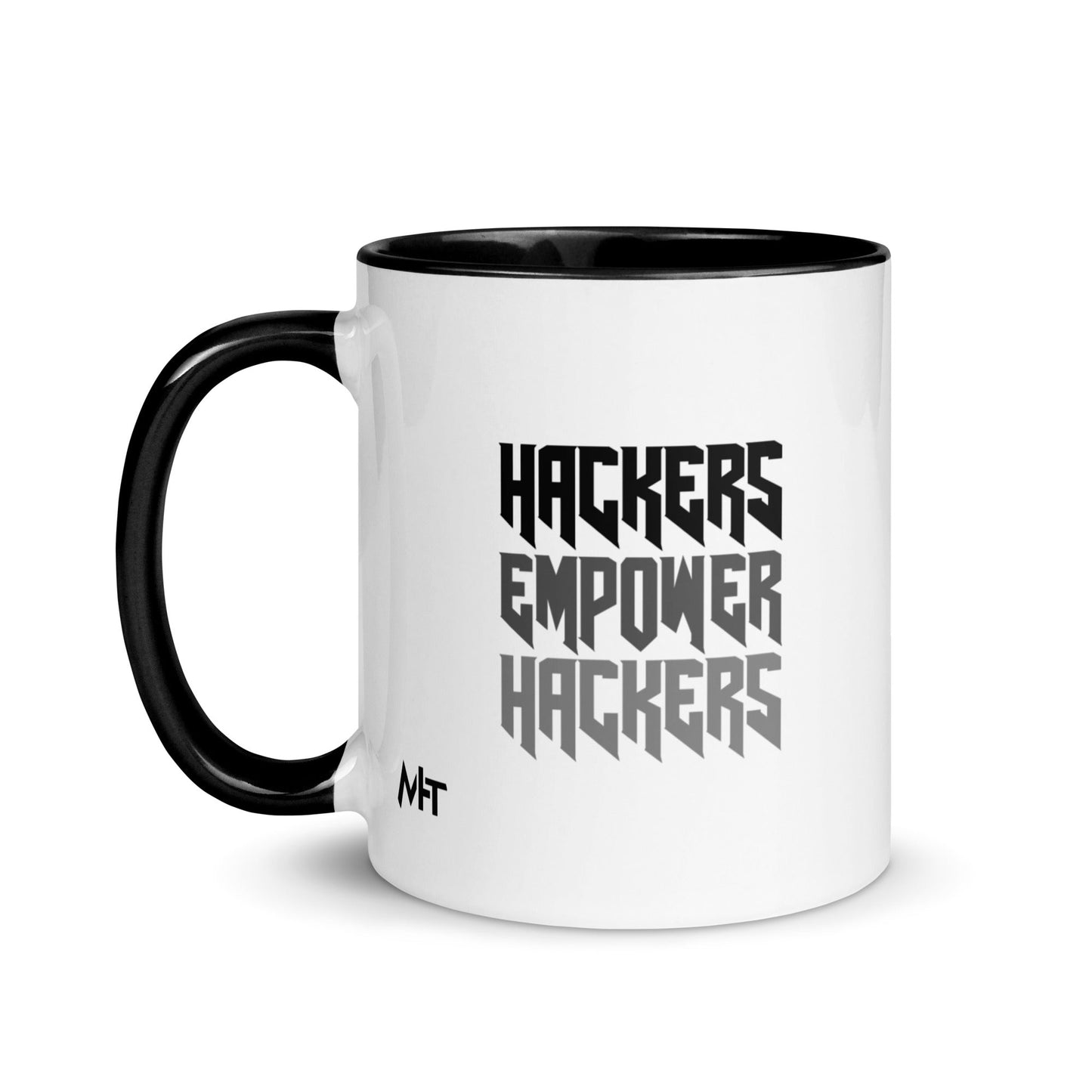 Hackers Empower Hackers V4 - Mug with Color Inside by DarkByteGear