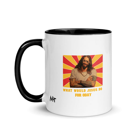 What would Jesus do for 0day v1 - Mug with Color Inside by DarkByteGear