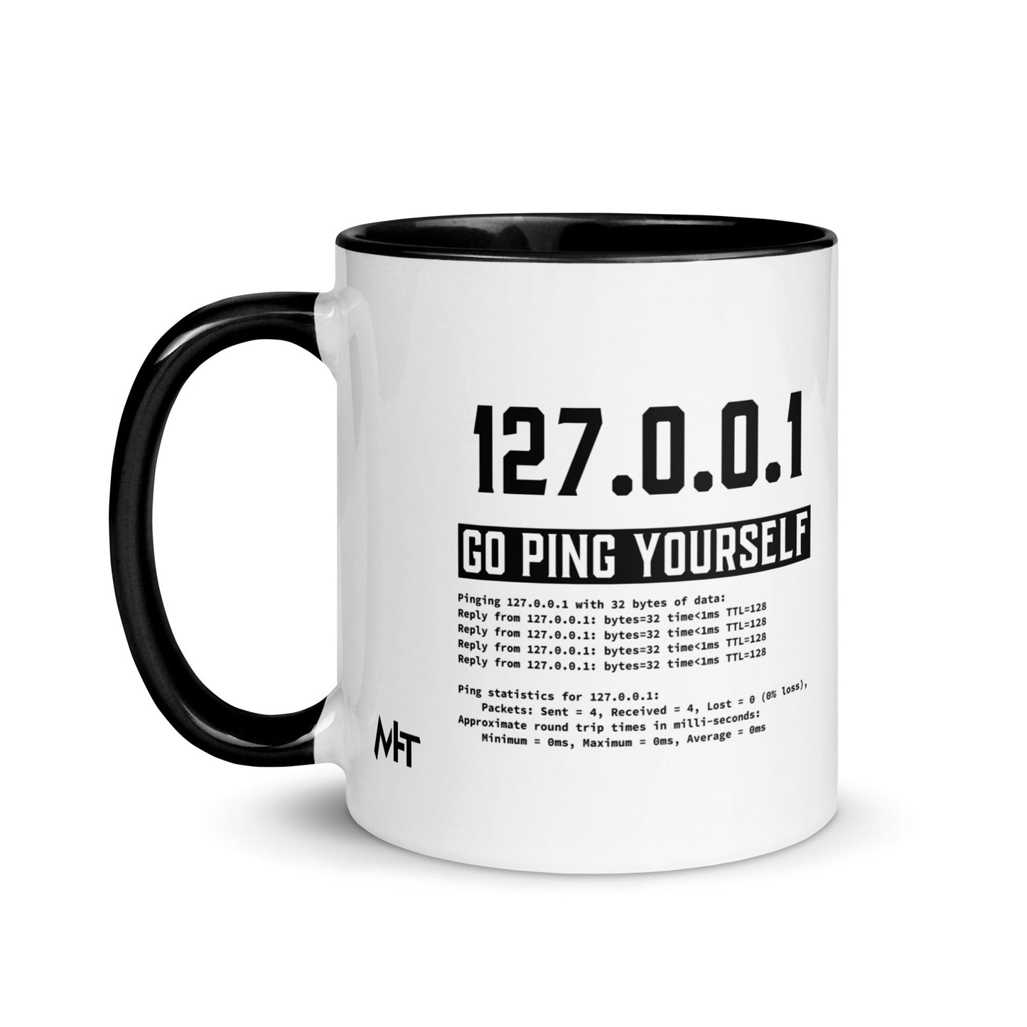 Go ping yourself - Mug with Color Inside by DarkByteGear