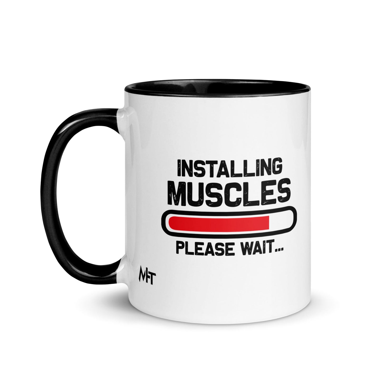 Installing Muscles Please Wait.... - Mug with Color Inside by DarkByteGear