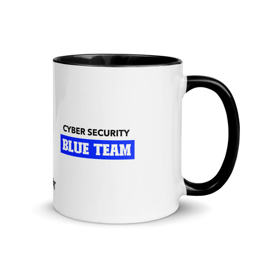 Cyber Security Blue Team V10 - Mug with Color Inside by DarkByteGear