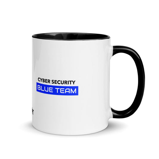 Cyber Security Blue Team V12 - Mug with Color Inside by DarkByteGear
