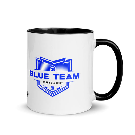 Cyber Security Blue Team V14 - Mug with Color Inside by DarkByteGear