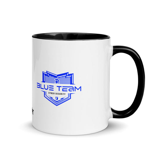 Cyber Security Blue Team V15 - Mug with Color Inside by DarkByteGear