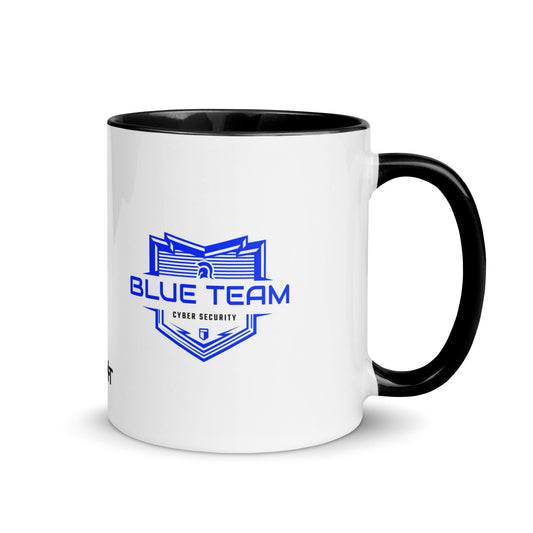 Cyber Security Blue Team V17 - Mug with Color Inside by DarkByteGear