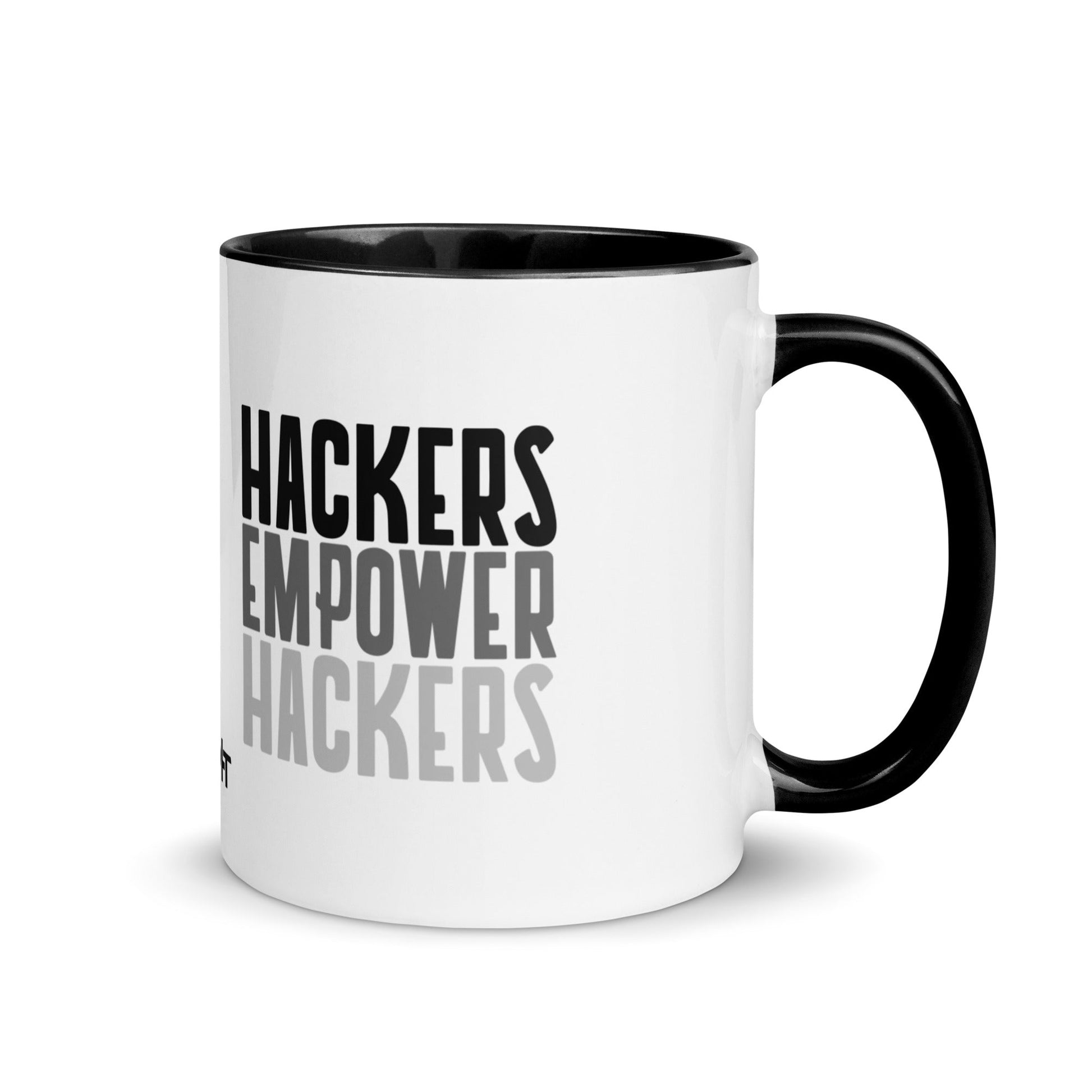 Hackers Empower Hackers - Mug with Color Inside by DarkByteGear