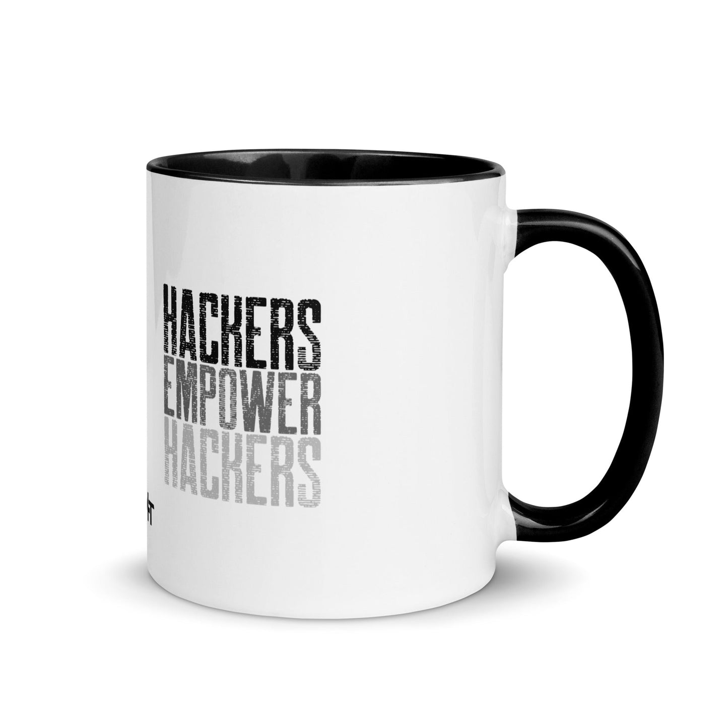 Hackers Empower Hackers V1 - Mug with Color Inside by DarkByteGear