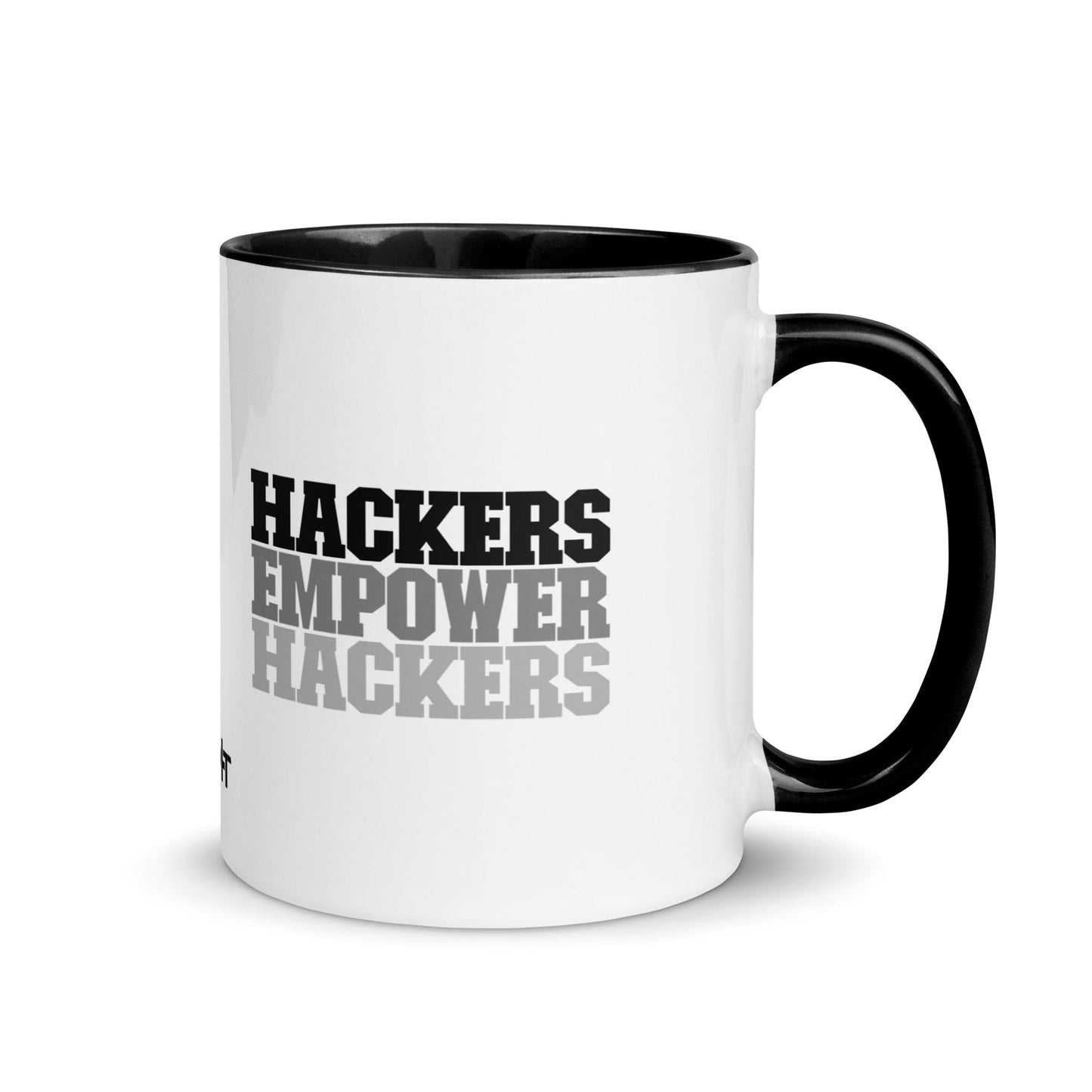 Hackers Empower Hackers V2 - Mug with Color Inside by DarkByteGear