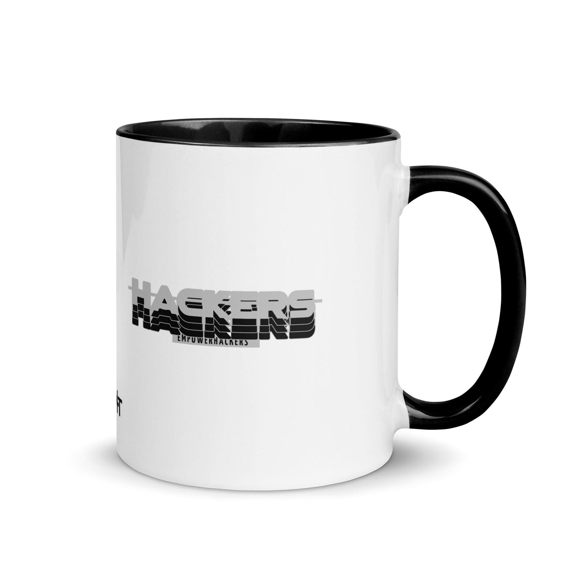 Hackers Empower Hackers V3 - Mug with Color Inside by DarkByteGear