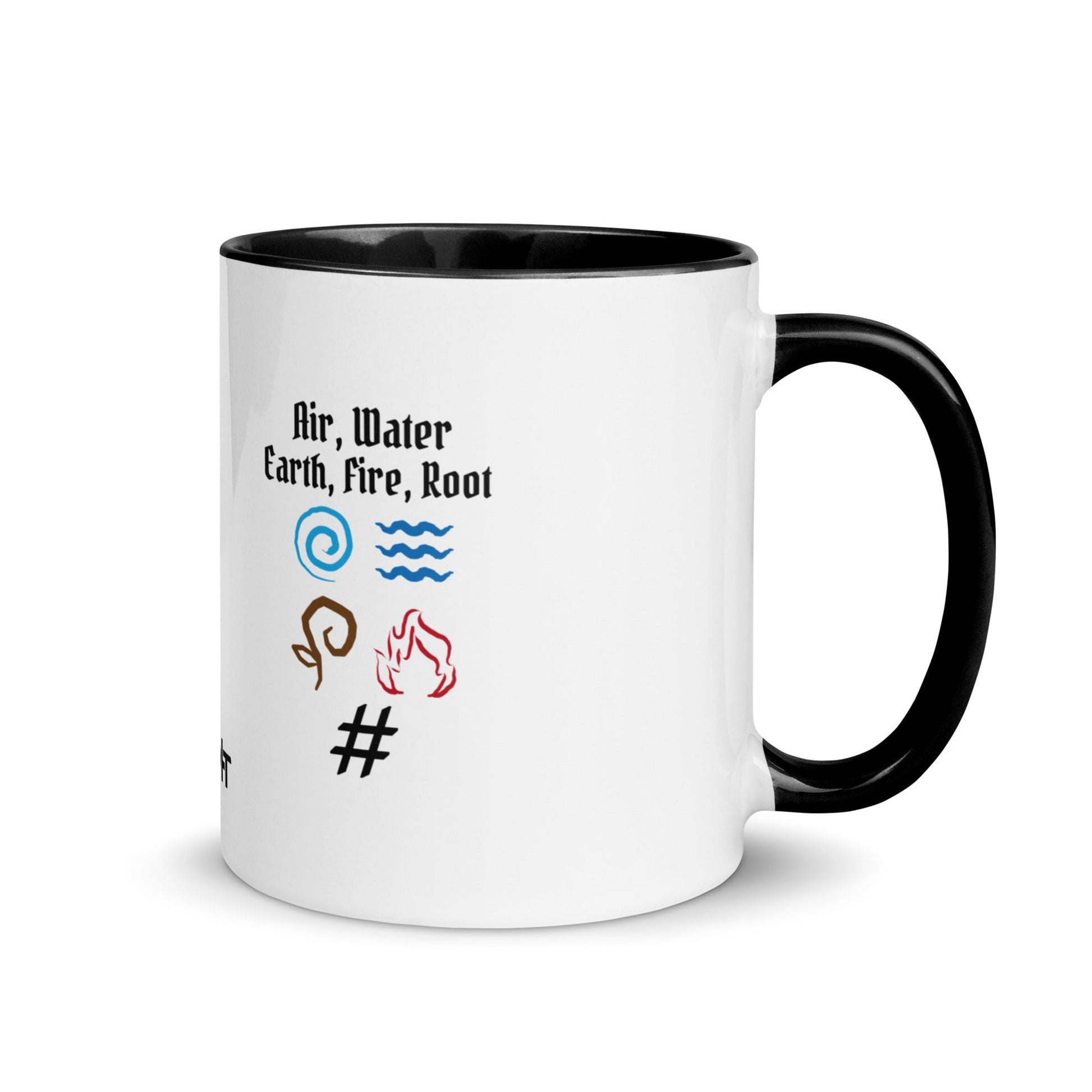 Air, Water, Earth, Fire, Root - Mug with Color Inside by DarkByteGear