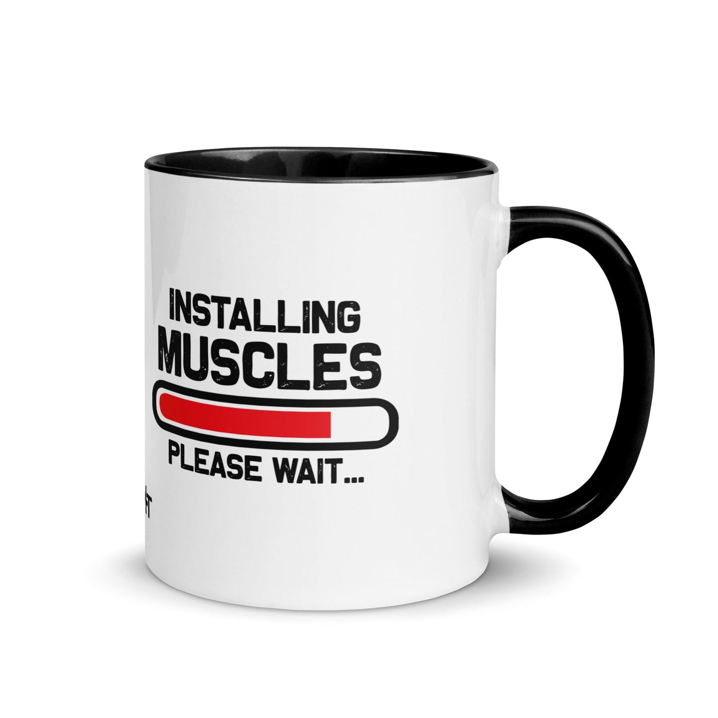 Installing Muscles Please Wait.... - Mug with Color Inside by DarkByteGear