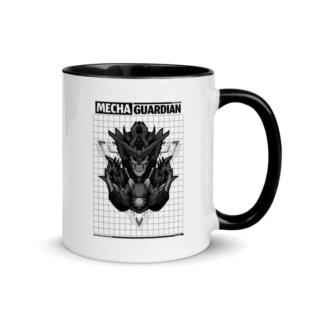 Mecha Guardian - Mug with Color Inside by DarkByteGear