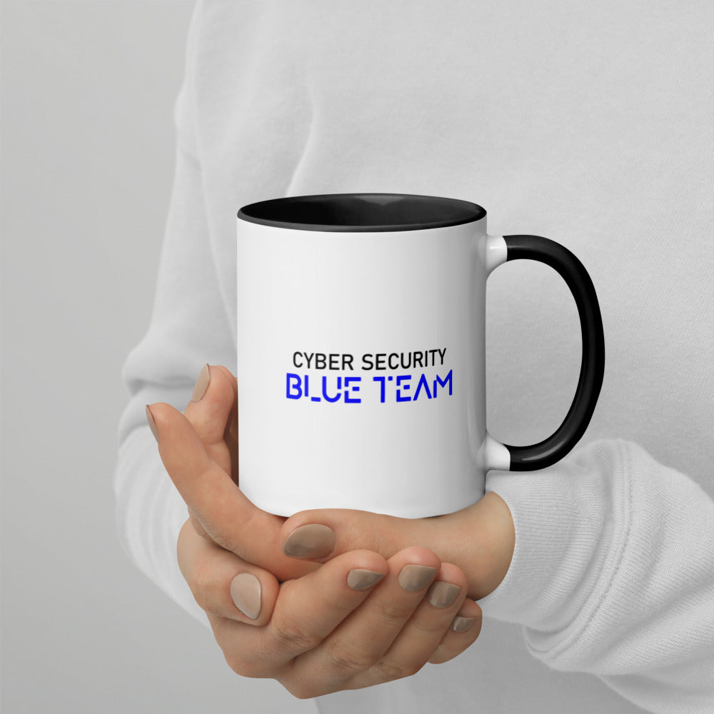 Cybersecurity Blue Team v4 - Mug with Color Inside by DarkByteGear