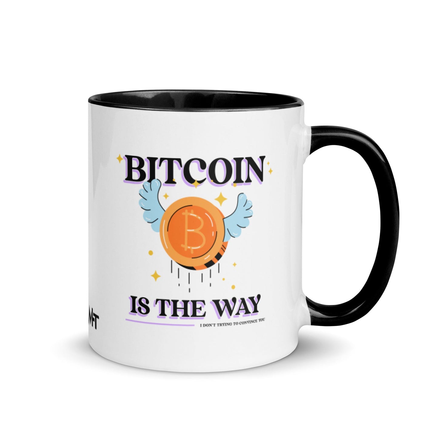 Bitcoin is the way - Mug with Color Inside by DarkByteGear