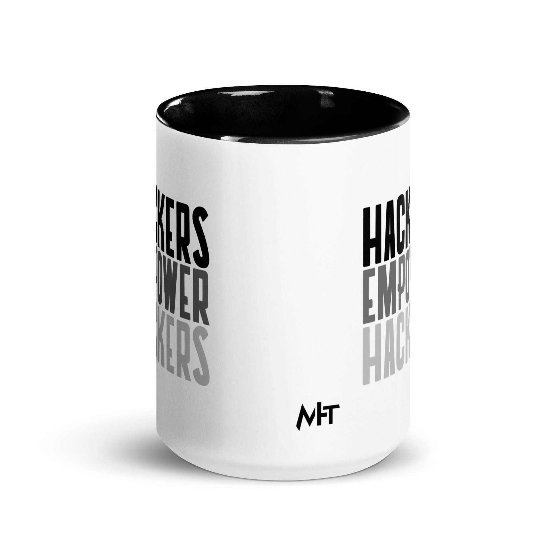 Hackers Empower Hackers - Mug with Color Inside by DarkByteGear